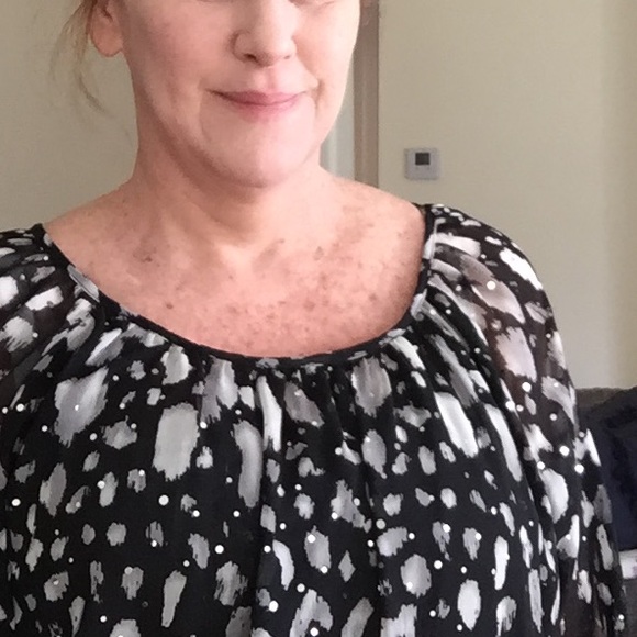 Gorgeous going out top, sparkly party blouse m/l - Picture 4 of 16